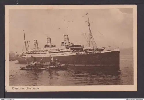 Ansichtskarte Schiffe Schifffahrt Marine Dampfer Reliance Wilhelmshaven