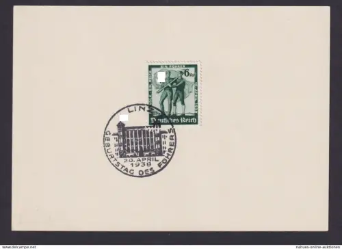 Ostmark Österreich Linz Deutsches Reich Postkarte SSt Geburtstag
