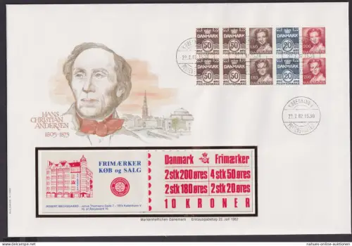 Dänemark Markenheftchen Brief Zusammendrucke Heftchenblatt Dichtung Christian
