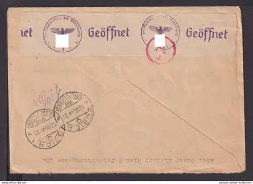 Ostmark Luftpost selt. Eilboten Einschreiben Luftpost Deutsches Reich Brief Wien