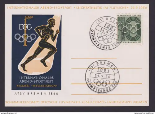 Sport Olympia Abend Sportfest Bremen Weserstadion Leichtathletik im Flutlicht