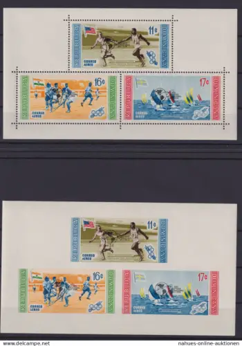 Flugpost Dominikanische Republick Block 21-22 Sport Olympia mit Aufdruck Luxus