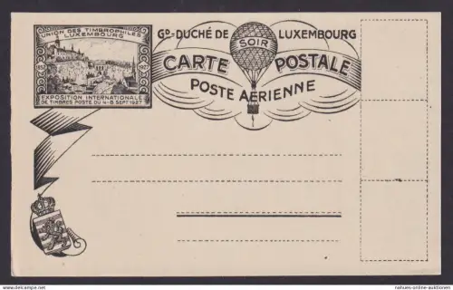 Flugpost air mail Luxemburg Ballon Philatelie Duche de L. Herzogtum