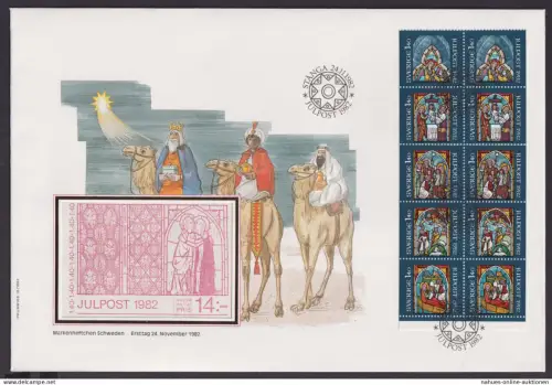 Schweden Markenheftchen Brtief Zusammendruck Heftchenblatt 3 Könige aus dem