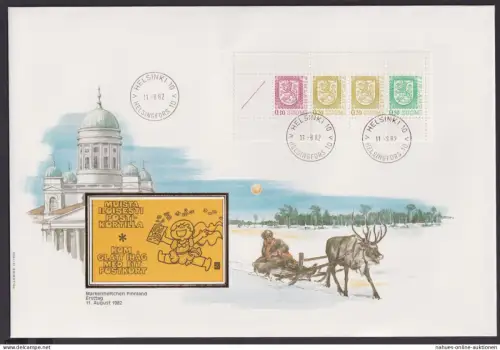 Finnland Markenheftchen Brief Zusammendrucke Heftchenblatt Landschaft Winter