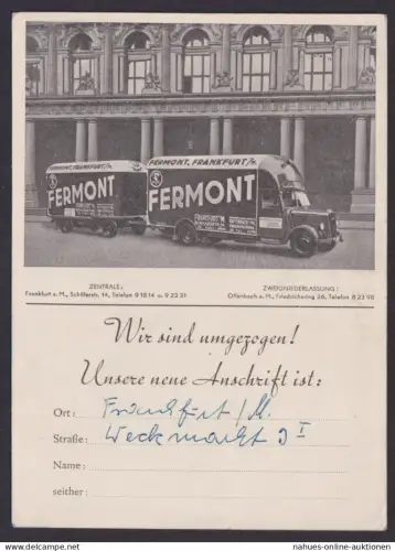 Auto Automobil Frankfurt Main Karte Reklame Fermont Radebeul Dresden Sachsen