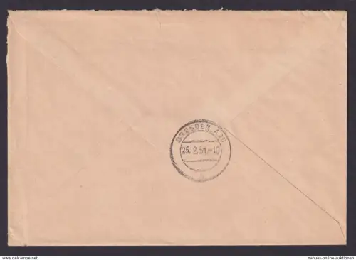 SBZ Zwickau Sachsen EF 227 Persönlichkeiten R Brief Not R-Zettel Reklame Arthur