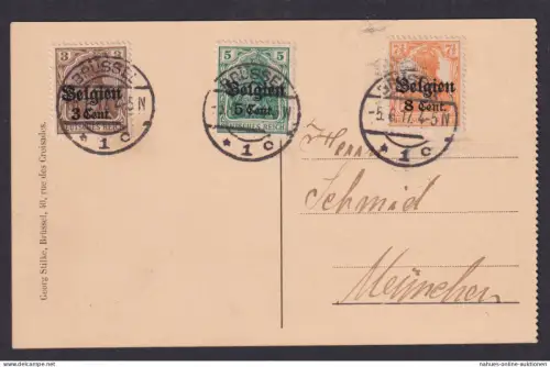 Brüssel Belgien Besetzung 1. Weltkrieg München AK Ribourpalast Lile