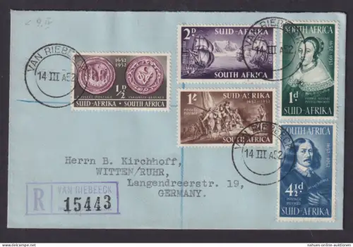 Windhoek Süd Afrika R Brief Van Riebeeck Witten Ruhr