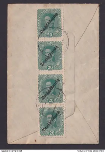 Österreich Express Brief mit MEF 4er Streifen 234 Aufdruck Wein 5 Landsberg