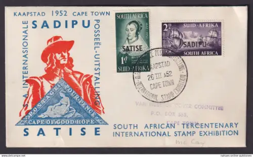 Kapstadt Süd Afrika Brief Philatelie Briefmarken Ausstellung Aufdruck Cape Town