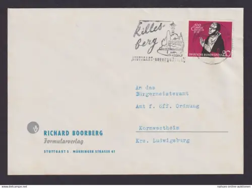 Bundesrepublik Brief EF Einzelfrankatur 301 Stuttgart 5 Kornwestheim