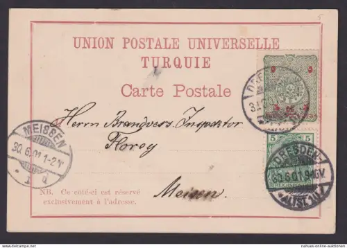 Türkei MIF Jerusalem Tempel Omarmoschee Nach Meissen via Dresden dort gestempelt