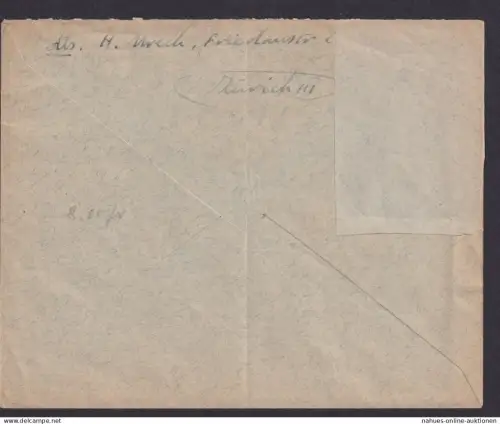 Flugpost Schweiz 179 + 182 auf Brief Vesenaz Genf nach Zürich der Umschlag ist