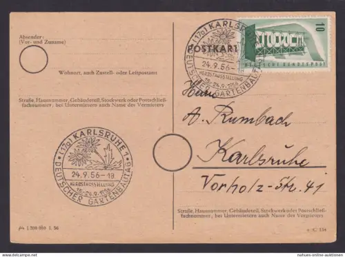 Bund Europa Karlsruhe Baden Württemberg SST deutscher Gartenbautag 1956