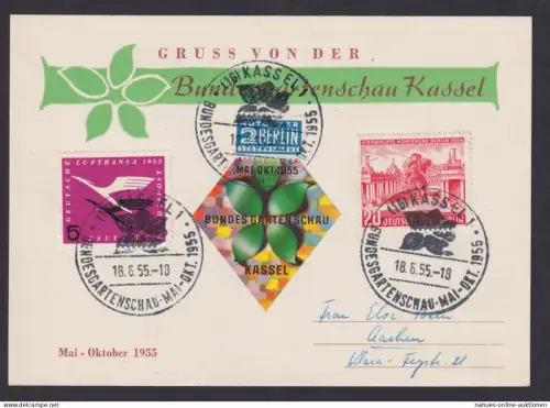 Bund Kassel Bundesgartenschau Oktober 1955 Blumen Flora Aachen inter. SST auf