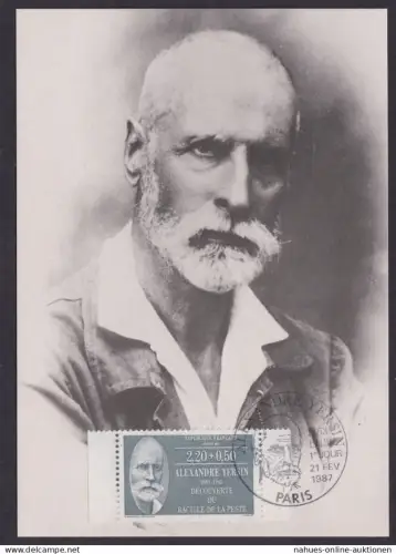 Briefmarken Frankreich 2596 Alexandre Yersin Bakteriologe Medizin Maximumkarte