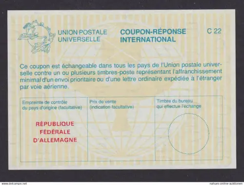 Internationaler Antwortschein Deutschland LAUSANNE mit eingdrucktem Landesnamen