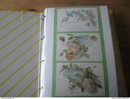 Nachlass Ansichtskarten starke Sammlung von ca. 118 alten AK Blumen + Stilleben