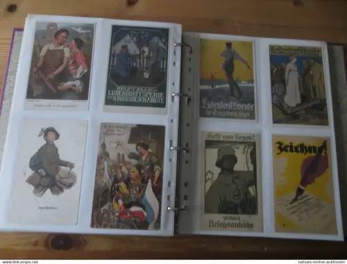 Nachlass Ansichtskarten ungewöhnliche Sammlung 345 alten AK u.a. Militaria Krieg