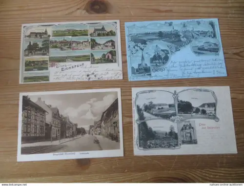 Ansichtskarten Kreis Eichsfeld Thüringen Nachlass gute Sammlung von 9 AK + 3 GA