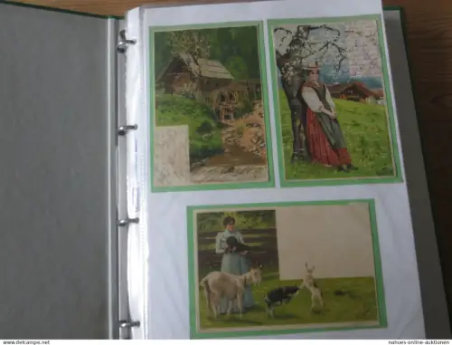 Nachlass Ansichtskarten starke Sammlung Künstler Karten sign. Mailick 105 Stück