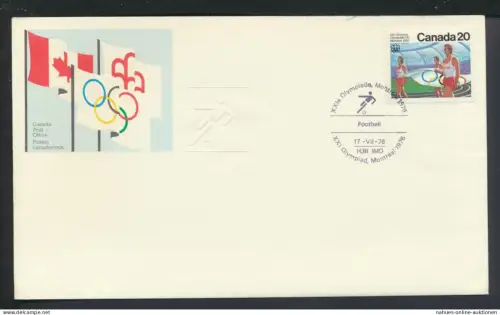 Sport Fußball Olympia Brief Montreal Kanada Übersee Olympiade 1976