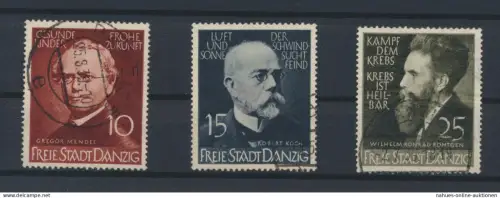Danzig 306-308 Ärzte und Naturforscher sauber gestempelt Kat.Wert 7,00