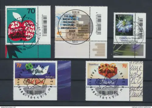 Bund Luxus Spezial Sammlung Bogenecken Eckrand Jahrgang 2018 KatWert 174,10 +++