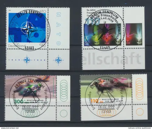 Bund Luxus Spezial Sammlung Bogenecken Eckrand Jahrgang 1999 KatWert 118,20 +++