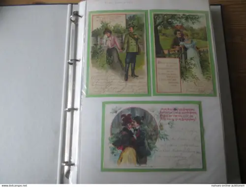Nachlass Ansichtskarten starke Sammlung von ca. 96 alten AK Liebe