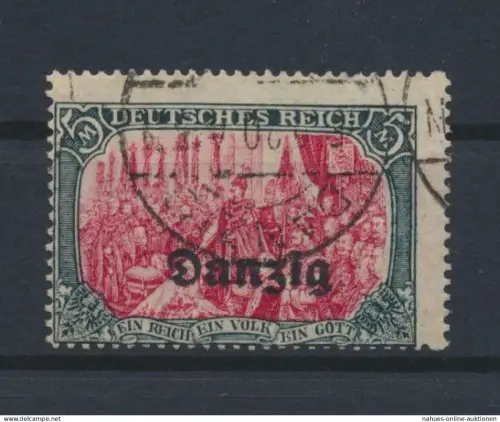 Danzig 15 Aufdruck Deutsche Reich sauber gestempelt Kat.Wert 45,00