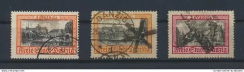 Danzig 212 a+b + 213 Ansichten sauber gestempelt KatWert 30,00