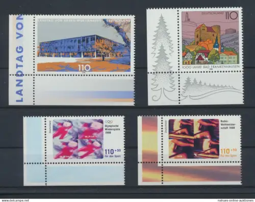 Bund Luxus Spezial Sammlung Bogenecken Eckrand Jahrgang 1998 KatWert 124,30 +++