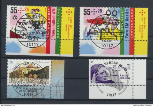 Bund Luxus Spezial Sammlung Bogenecken Eckrand Jahrgang 2011 KatWert 110,10++