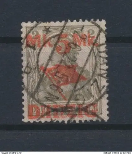 Danzig 30 I Aufdruck Deutsches Reich Germania sauber gestempelt Kat.Wert 12,00
