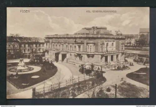 Ansichtskarte Posen Preußen Ostgebiete Polen 1918 KGL Generalkommando