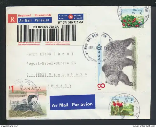 Flugpost R-Brief Air Mail Don Mills Ontario Kanada Übersee Viernheim Hessen