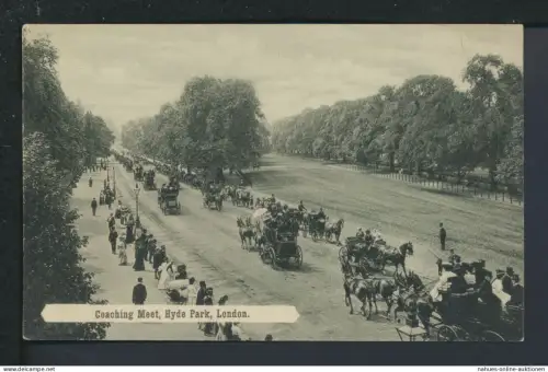 Ansichtskarte London Großbritannien Coaching Meet Hyde Park