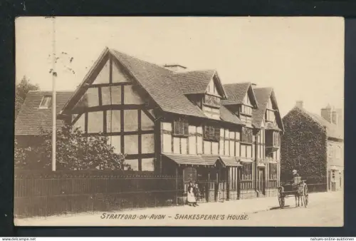 Ansichtskarte Stratford on Avon Großbritannien Shakespear House Frankfurt Hessen
