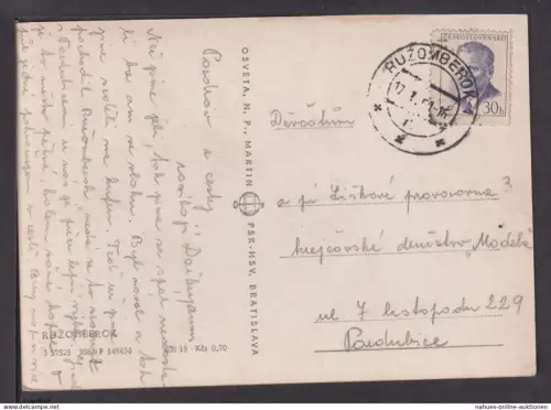 Ansichtskarte Ruzomberok Slowakei Pardubice Tschechien