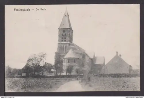 Ansichtskarte Paschendaele Belgien Kirche 1915