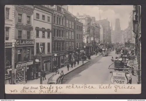 Ansichtskarte Kensington London Großbritannien Reklame Liverpool Post München