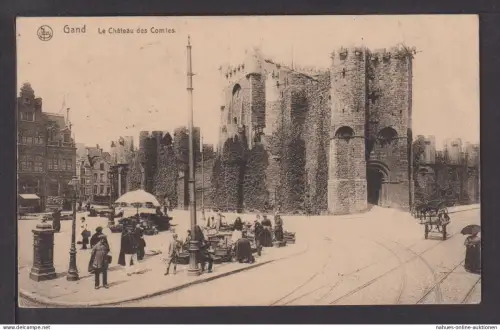 Ansichtskarte Gent Belgien Schloss Feldpost Pfullingen Baden-Württemberg