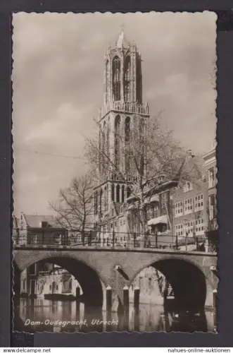 Ansichtskarte Utrecht Niederlande Dom Oudegracht