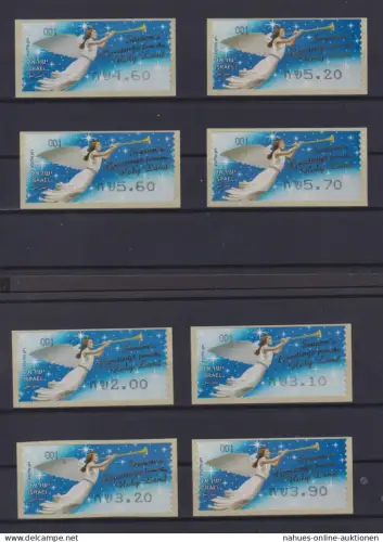 Israel ATM Automatenmarken Luxsus postfrisch MNH 16 Stück