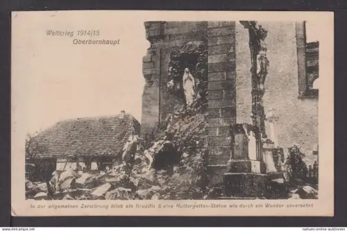 Ansichtskarte 1. Weltkrieg Oberburnhaupt Elsass Frankreich 1915 Frankfurt Hessen