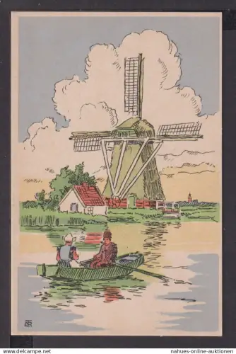 Ansichtskarte Künstler sign NTR Volendam Niederlande