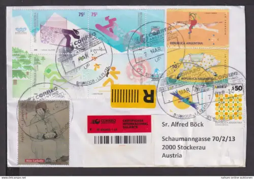 Briefmarken Argentinien Übersee Brief Block 2020 Sport Tiere