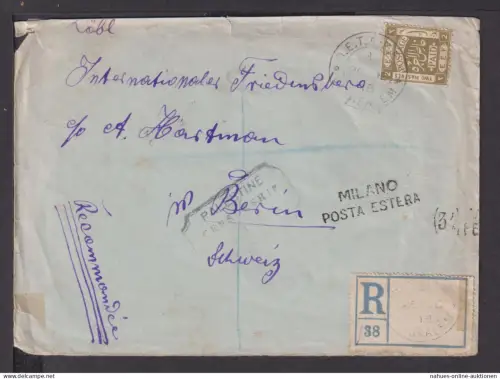 Israel Syrien Palästina Feldpost R Zensur Brief Intern Friedensbüro K1